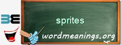 WordMeaning blackboard for sprites